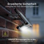 Luceco Solar-LED-Flutlicht mit PIR-Bewegungsmelder 10 W
