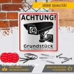 YUANHONGKEJI Videoüberwachung Schild aus Aluminium