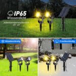 T-SUN Solar-Gartenleuchte 2er-Set, warmweiss