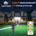 INTELAMP Solarlampe mit Bewegungsmelder und Fernbedienung