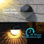 Quntis 4er-Set Solar Wandleuchte Aussen IP65 Wasserdicht Warmweiss