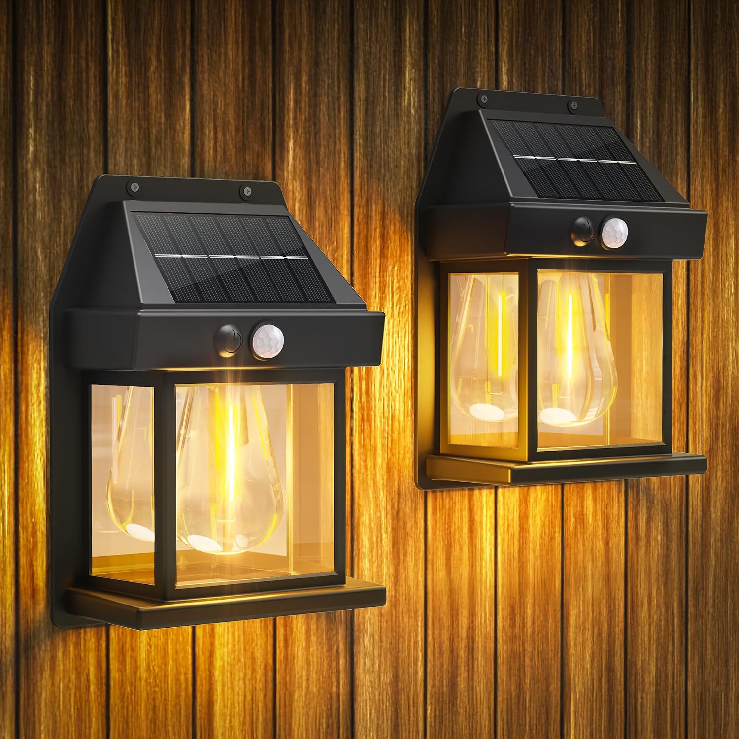 Flacchi KQ-30106 Bild 1 Flacchi Solarlampe mit Bewegungsmelder als Set