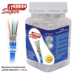 ITBEBE RJ45 Cat6 Pass-Through-Stecker transparent 100 Stück