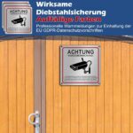 UXOIEPIO Warnschild Videoüberwachung 15 x 15 cm