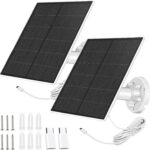 SANKABA 5W Solarpanel 2er-Pack für Kameras, USB-C und Micro-USB, IP65
