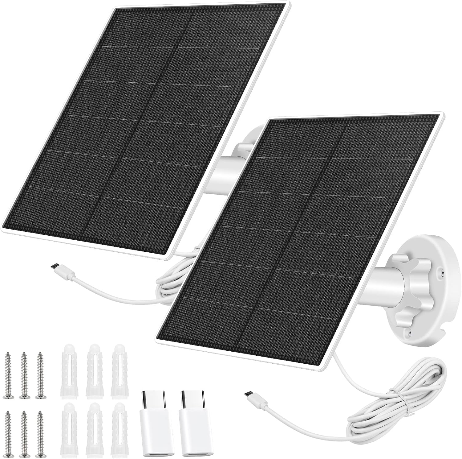 SANKABA SANKABA-000010 Bild 1 SANKABA 5W Solarpanel 2er-Pack für Kameras, USB-C und Micro-USB, IP65