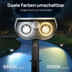 Linkind Solar-Gartenleuchte mit Bewegungsmelder, warm- und kaltweiss