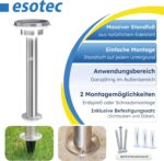 Esotec Tini 45 Solar Standleuchte mit PIR-Sensor