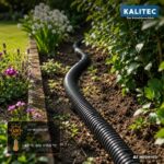Kalitec geschlitztes Wellrohr 10 m schwarz
