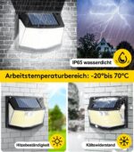 CZHHMART Solarlampe Aussen Bewegungsmelder, 248 LED