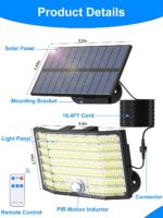 MinPea Solarlampen 2er-Set Aussen mit Bewegungsmelder