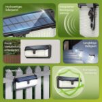 Philips Solarlampe Aussen mit Bewegungsmelder, 258 LEDs