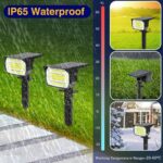 LOTMOS Solarstrahler Aussen Garten, 4 Stück 72 LED Warmweiss