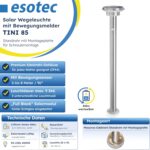 Esotec Tini 85 Solar Standleuchte mit PIR-Sensor