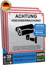 SCHILDERBOXX Videoüberwachung Schild DSGVO Aluminium