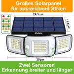 INTELAMP Solarlampe mit Bewegungsmelder und Fernbedienung