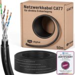 HB-DIGITAL 50 m CAT7 Outdoor Netzwerkkabel