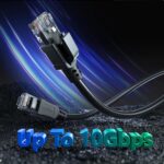 VOIETOLT Cat6 Outdoor-Netzwerkkabel 30 m, schwarz