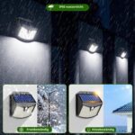 Giliwosy Solarlampe Aussen mit Bewegungsmelder, Kaltweiss
