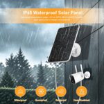 Rhorawill 4 W Solarpanel für Überwachungskamera, 1er- oder 2
