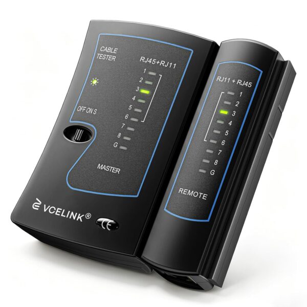 VCELINK Kabeltester für RJ45 und RJ11