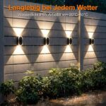 ELLASAY Solar Wandleuchte Aussen Up und Down IP65, 4 bis 10 Stück