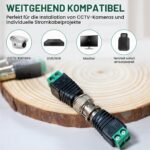 Lewttyer BNC-Video-Balun Adapter Kit, Schraubklemme, 10 Stecker und 10 Buchsen – Bild 4