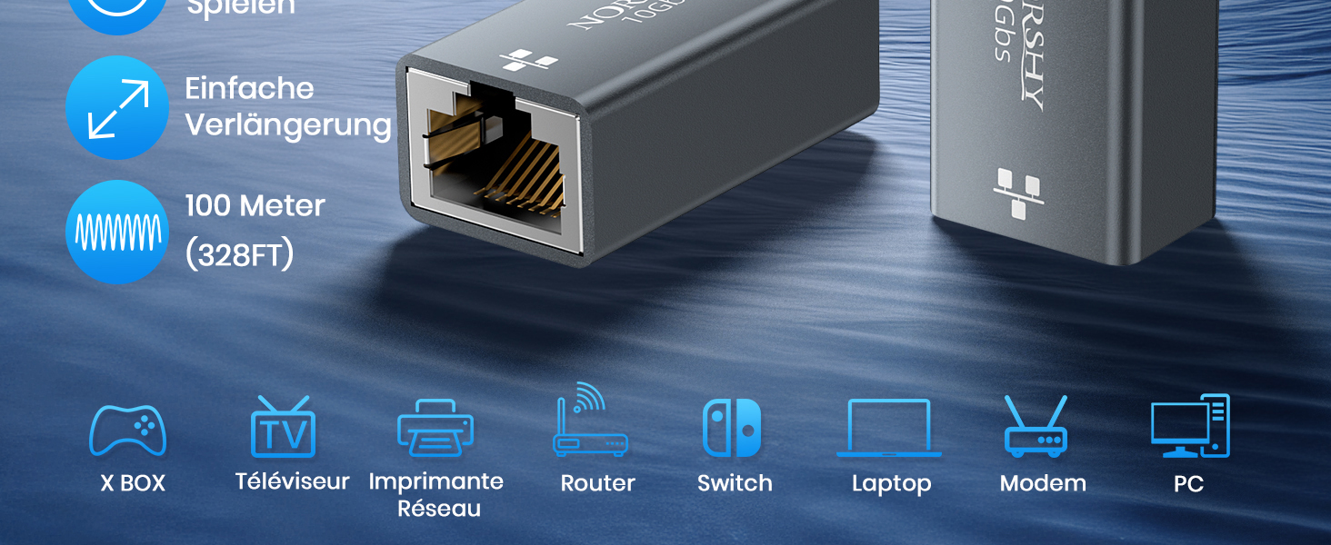 NORSHY RJ45 Kupplung 10 Gbit/s – Detail 2