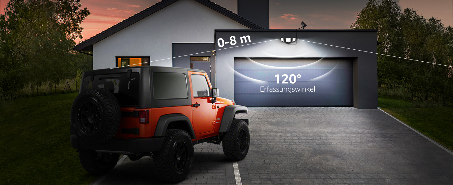 Lepro Solar-Aussenleuchte mit getrenntem Solarpanel und Bewegungsmelder – Detail 10