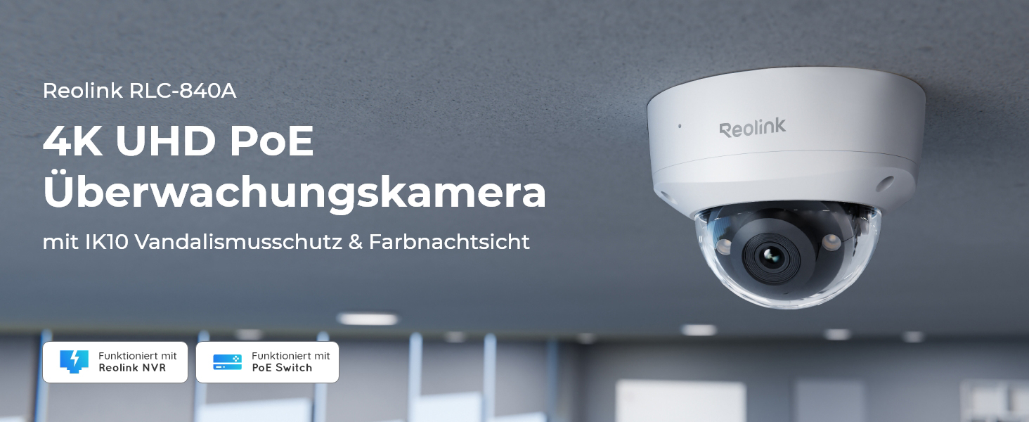 Reolink RLC-840A 4K UHD PoE Überwachungskamera für den Aussenbereich – Detail 1