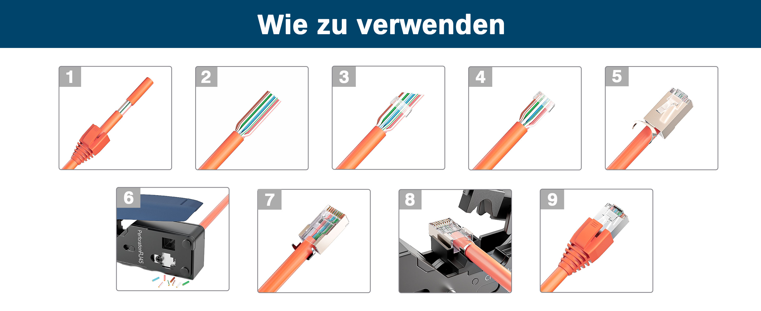 iwillink CAT 7 RJ45 Stecker vergoldet geschirmt – Detail 7