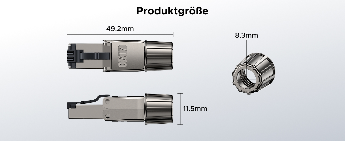 UGREEN Cat7 RJ45 Stecker werkzeuglos, 4 Stück – Detail 8