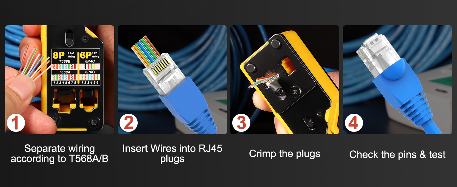 Solsop geschirmte RJ45-Durchgangsstecker Cat 6 Cat 6A – Detail 8