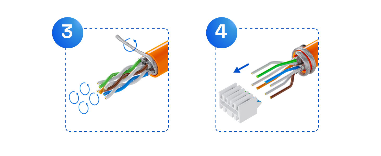 HB-DIGITAL CAT 7 RJ45 Stecker, 4 Stück, Zinkdruckguss – Detail 7