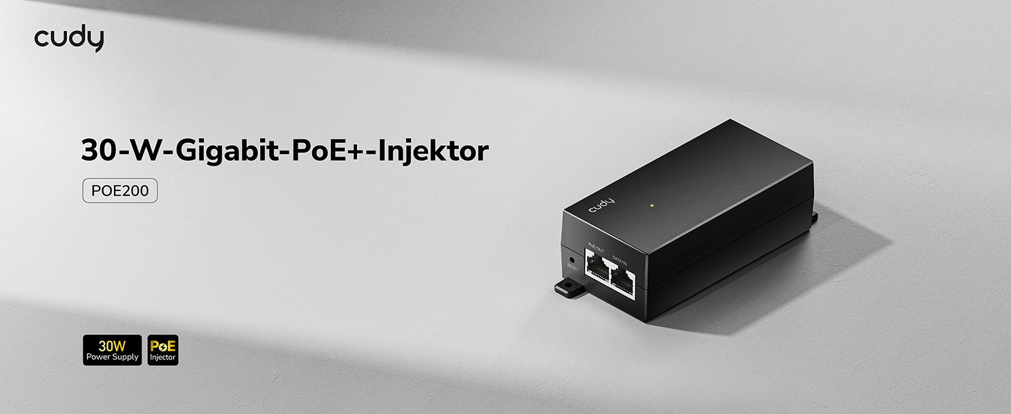 Cudy POE200 PoE+ Injektor 30 W mit Gigabit-Ports – Detail 1