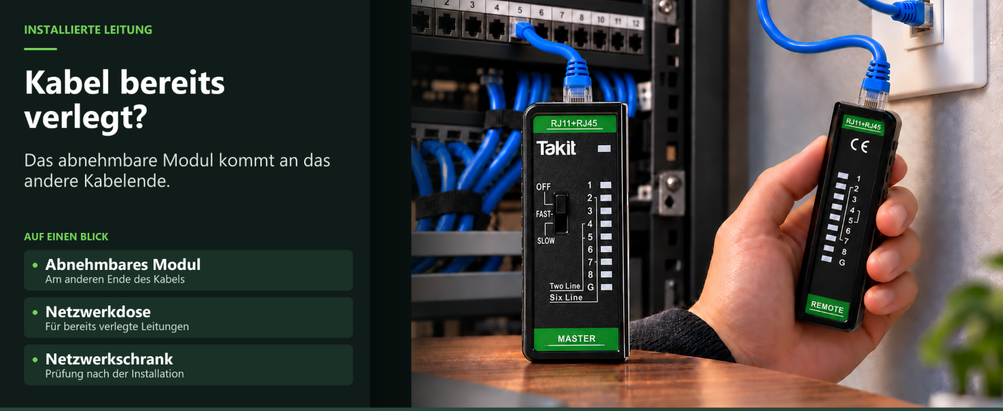 Takit Netzwerktester RJ45 CAT5e bis CAT8 – Detail 4