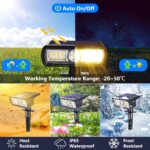 Moxled 4er-Set Solar-Aussenlampen Warmweiss