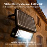 Luceco Solar-LED-Flutlicht mit PIR-Bewegungsmelder 10 W