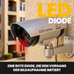Retoo Kamera-Attrappe mit blinkender LED, schwenkbar, innen