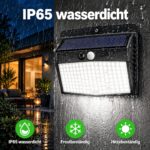 nipify Solarlampe für Aussen mit Bewegungsmelder, 168 LED