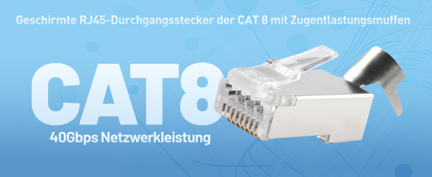Cable Matters Cat 8 RJ45-Durchgangsstecker – Detail 2