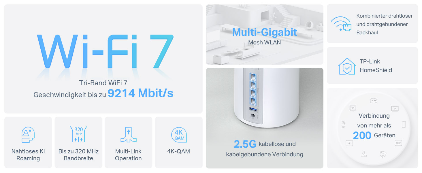 TP-Link Deco BE65 Wi-Fi 7 Mesh-System – Detail 2