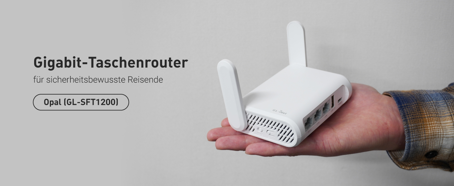 GL.iNet GL-SFT1200 Opal AC1200 Reise-Router – Detail 1