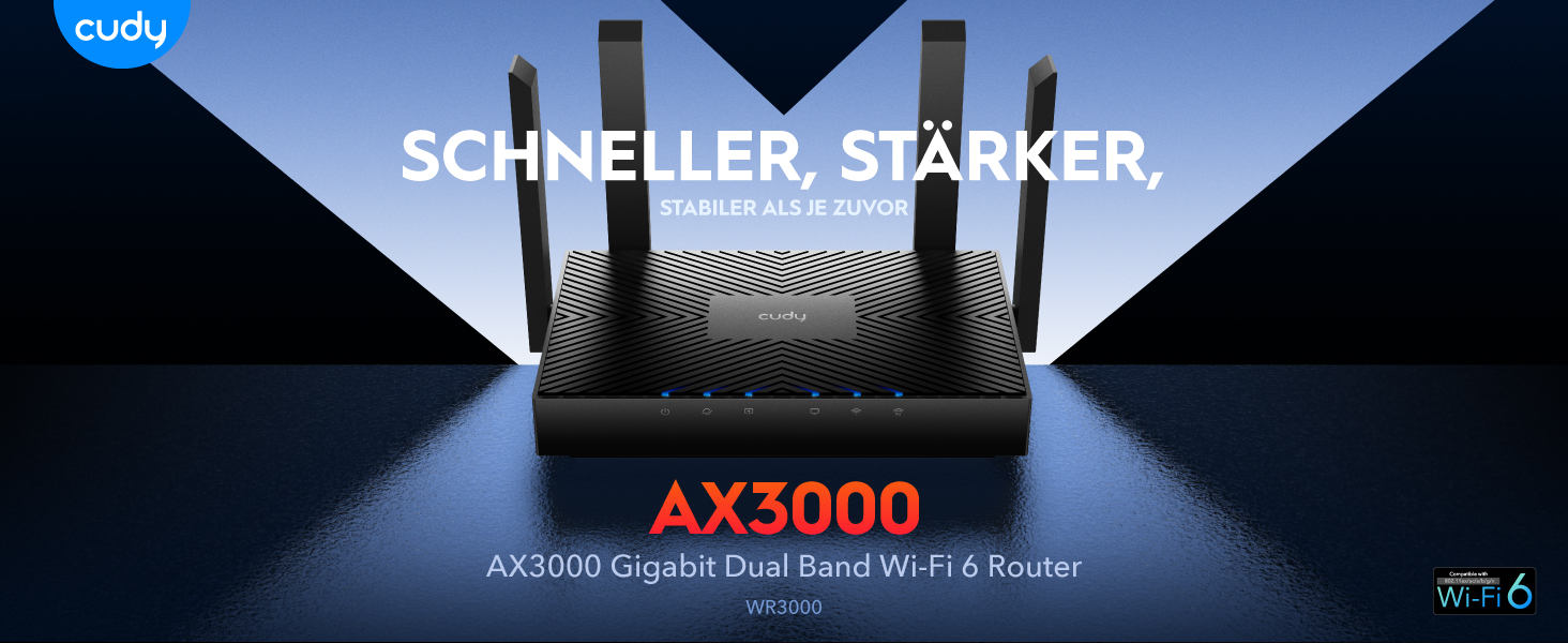 Cudy WR3000 Wi-Fi 6 Router – Detail 1