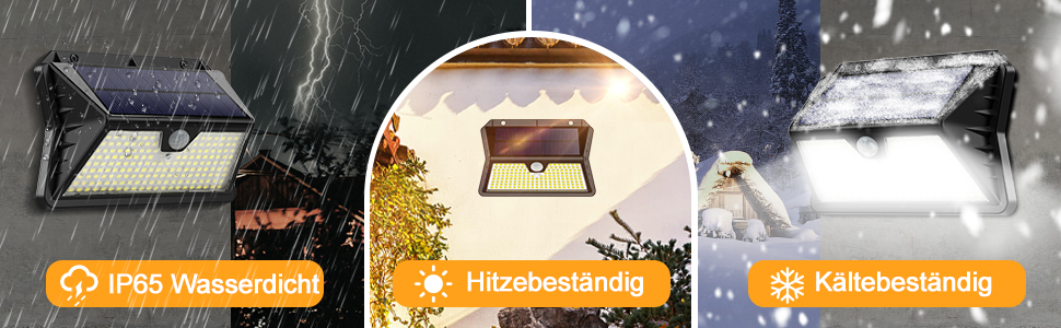 OUILA Solarlampe 185 LED mit Bewegungsmelder und Solarpanel – Detail 5