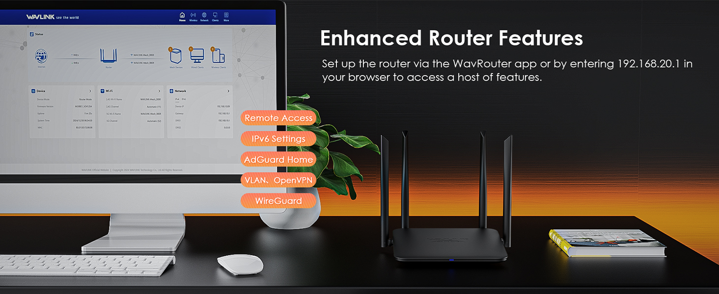 WAVLINK WN530BE1 Wi-Fi-7-Router BE3600 – Detail 11