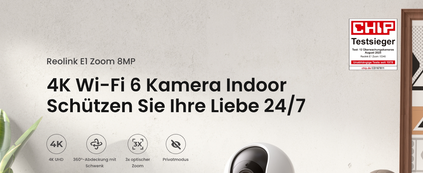 Reolink E1 Zoom 4K Innenkamera Set mit Home Hub – Detail 1