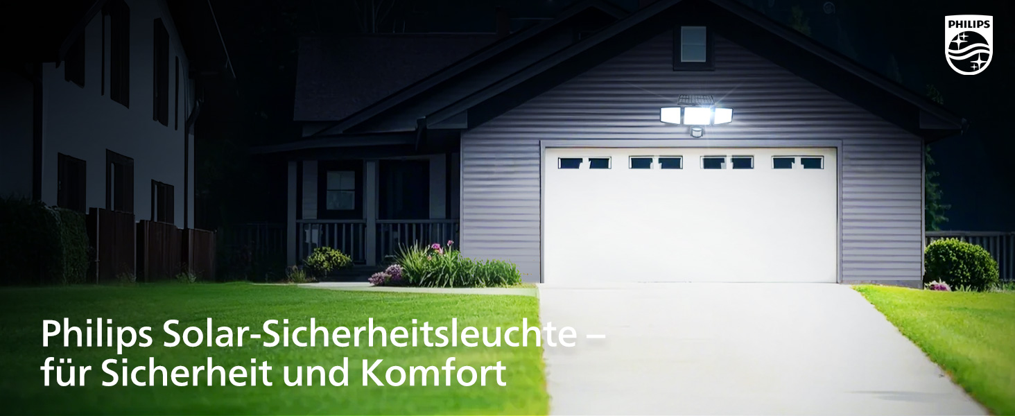 Philips Solarlampe mit 302 LEDs, Bewegungsmelder und drei Köpfen – Detail 14