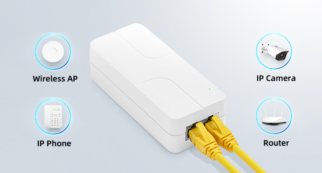 YuLinca 2.5G PoE-Injektor 30 W, weiss – Detail 4