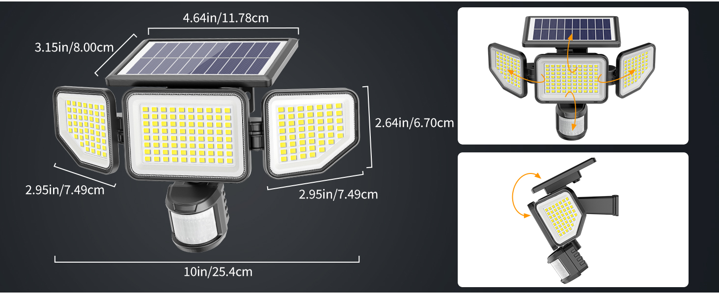 Onforu Solar-Strahler mit Bewegungsmelder und Fernbedienung – Detail 5